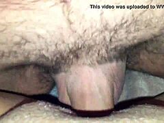 Stiff cock fills mature pussy