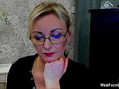 German MILF teases on cam