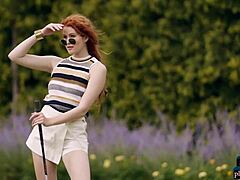 Redheads strip nude on golf course