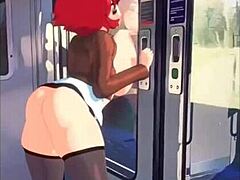 Redhead gets facial on train