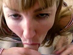 Married woman gives oral pleasure