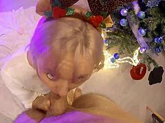 Christmas tree decorating anal action