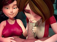 Sultry moms in animated porn tease