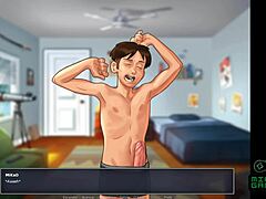 Mom and stepson's wild cartoon sex