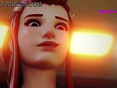 3D animated Brigitte Doms pleasure