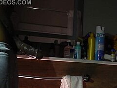 Bathroom bang with spitting and fucking