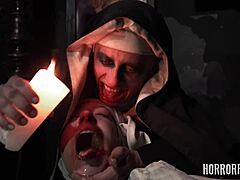 Blonde nun gets intense anal