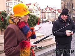 Old woman gets doggystyle in Prague