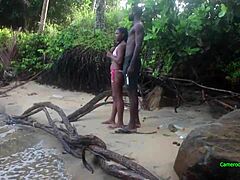 Black beauty on Kribi beach