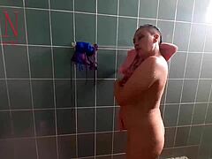 Regina Noir's sensual shower performance