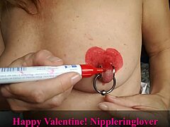 Grown MILF's Valentine striptease tease