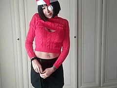 Sizzling Christmas cosplay video now