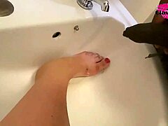 Big black cock footjob series