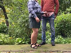 BBW stepmom takes public pounding