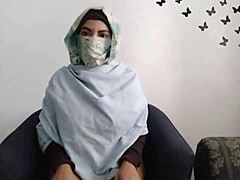 Hijabi teen's naughty cam show