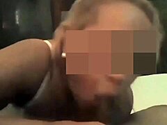 Interracial couple's steamy blowjob session