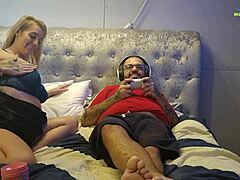 Hardcore action with gamer couple