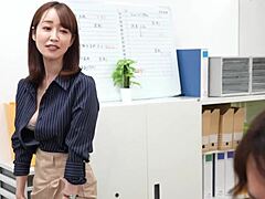 Submissive Yu Shinoda's wild office romp