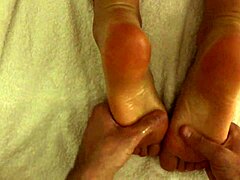 Captive of my stepmother's foot fetish