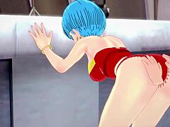 Panties-clad beauty watches DBZ HD