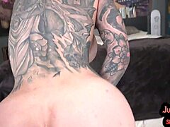 Tattooed MILF gets her pussy eaten and pounded in POV