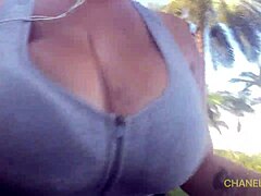 Public bra tears and bouncing boobs