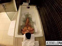 Jezebelle Bond's steamy bathtub solo