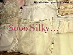 MILF crossdressing in nylon panty