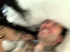 POV sex with tattooed couple