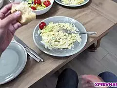 Stepmom's secret breakfast time pleasure