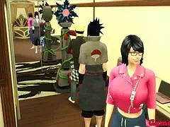 Sarada's anime scene stirs desire