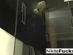 Russian MILF Nikita's steamy shower tease