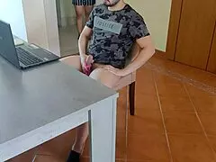Stepmom's naughty play with dildo