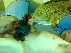 Does this green corseted granny know how to suck cock like a pro?