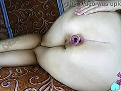 Big Hot Latin Milf Cougar Trains Ass with Butt Plug