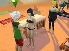 naruto hentai hinata hyuga drilled hard at beach by master naruto cuckold netorare