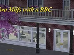 two milfs play with big black cock in sims