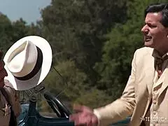 Ever seen naughty friends banging hard outdoors together?