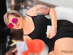 polish milf and friend passionately worship huge cock with riding and facial