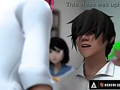 Velkokojová hentai milfka prosí o studentskou spermu ve třídě!