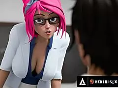 Big titty hentai milf begs for student cum in class!