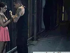 MILF teen in glasses dominates with strapon action